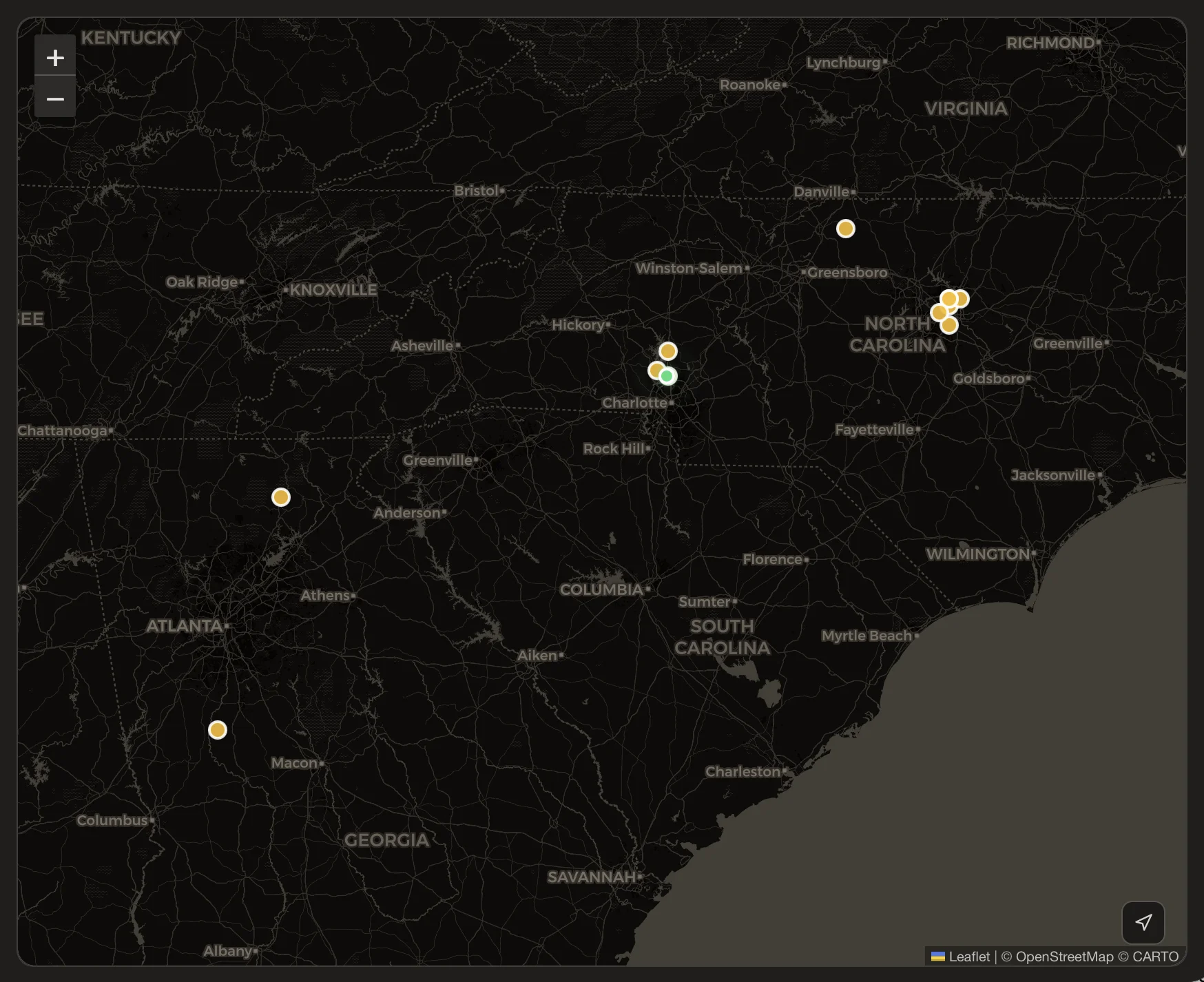 Groundwave On the Air map showing active operators by grid square